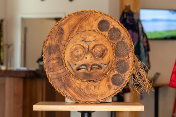 Owl and Raven Moon Carving by Patrick Amos