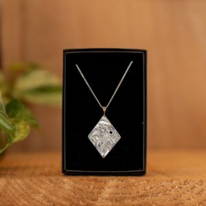 Salmon Diamond Pendant by Bill Helin