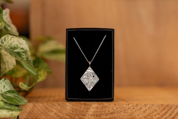 Salmon Diamond Pendant by Bill Helin