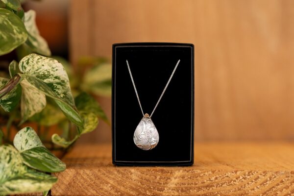 Hummingbird Teardrop Pendant by Bill Helin